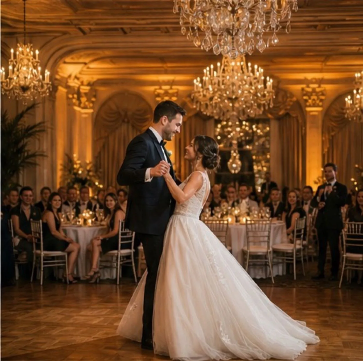 elegant reception tablescape