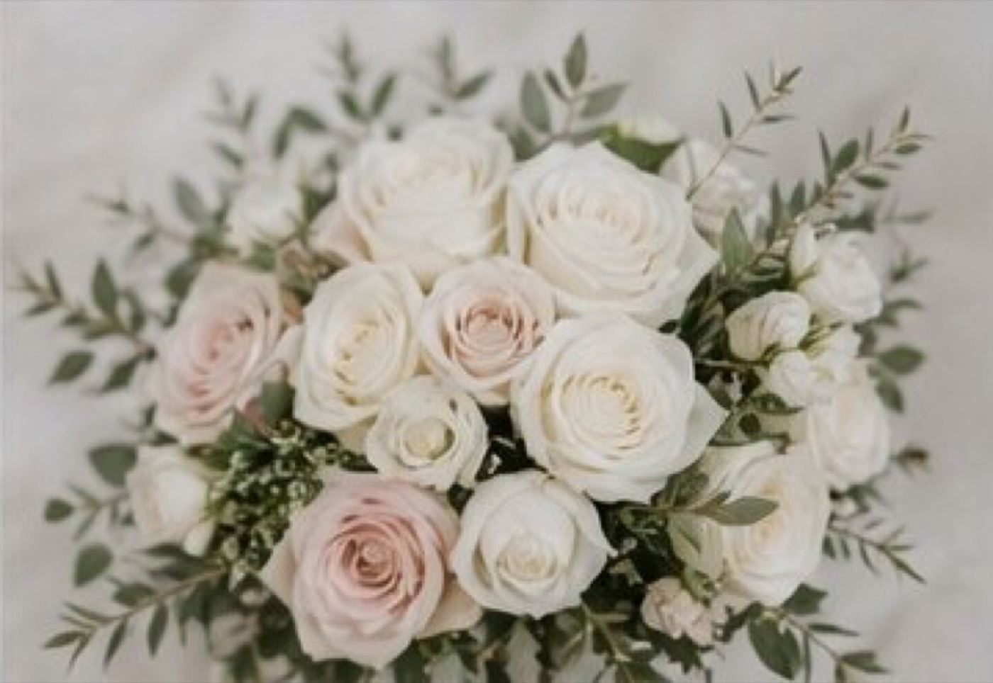 Blush and ivory bridal bouquet