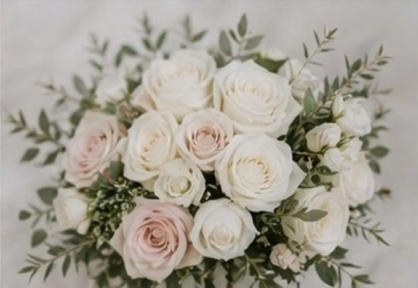 Blush and ivory bridal bouquet