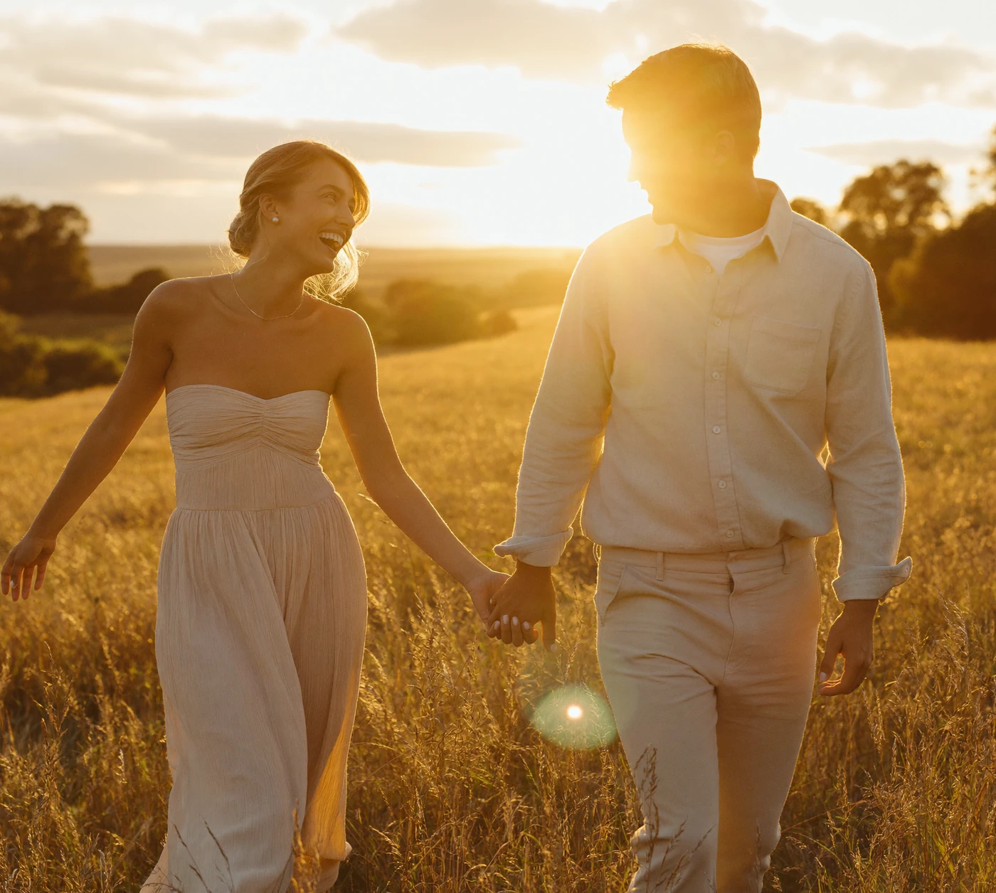 Couple at a Cleveland lakefront for a stress-free day-after wedding photo session