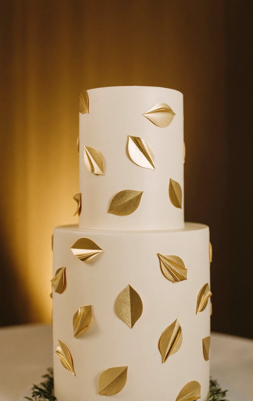 Modern geometric wedding cake