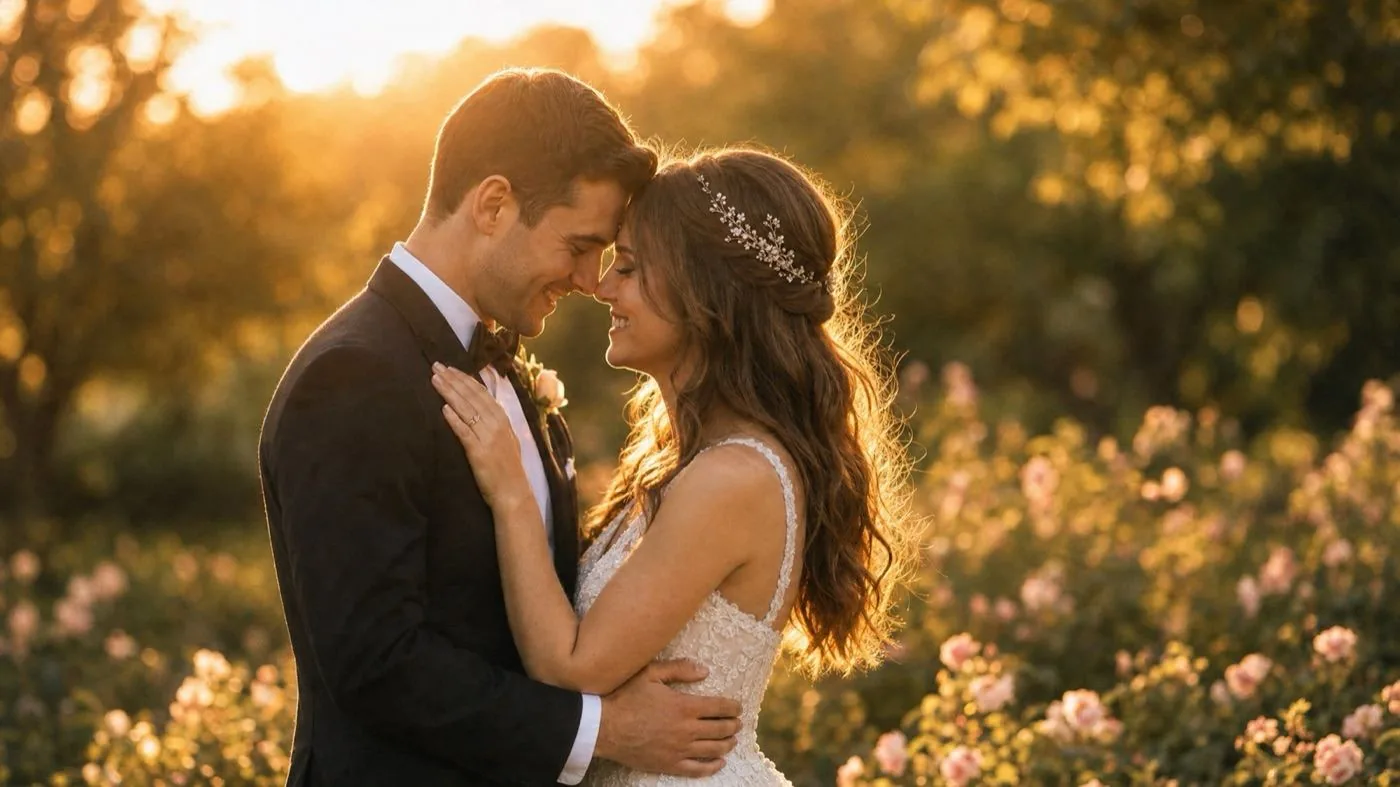 Golden hour couple portrait