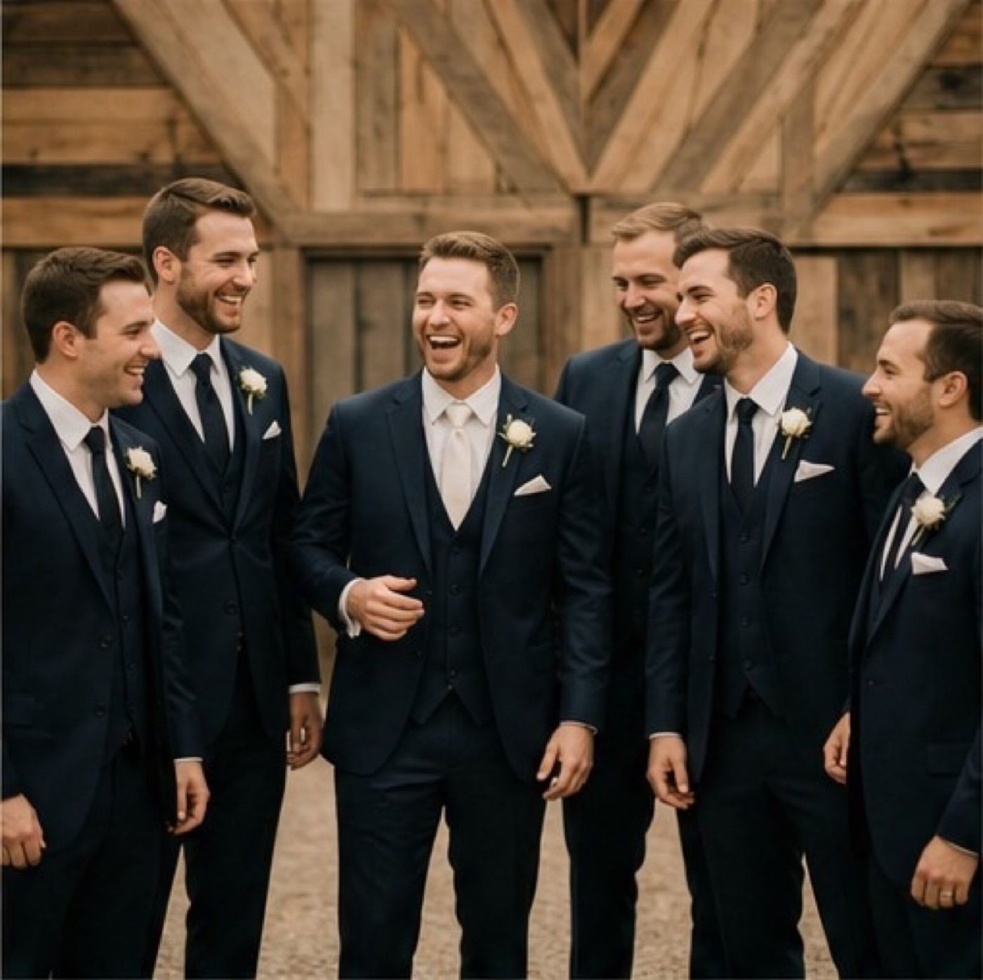 Groom with his groomsmen