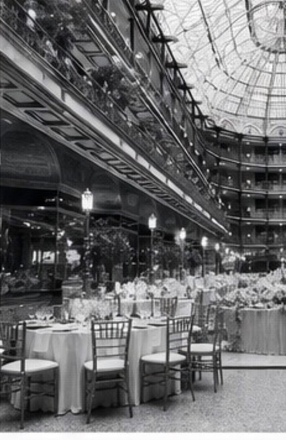 Editorial wedding portrait at the Cleveland Arcade