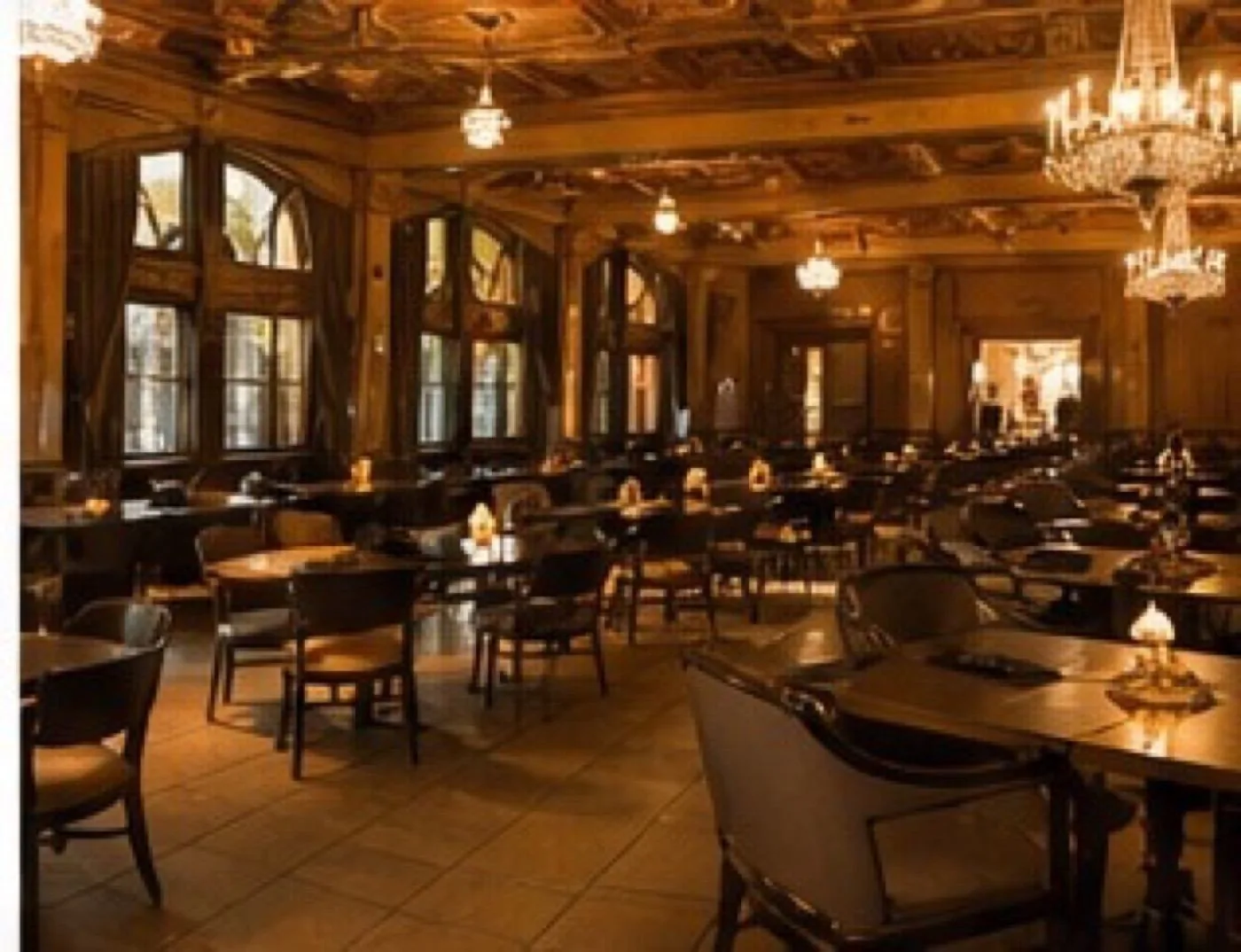 Wood-paneled lounge interior at a historic Kirtland mansion wedding venue near Cleveland
